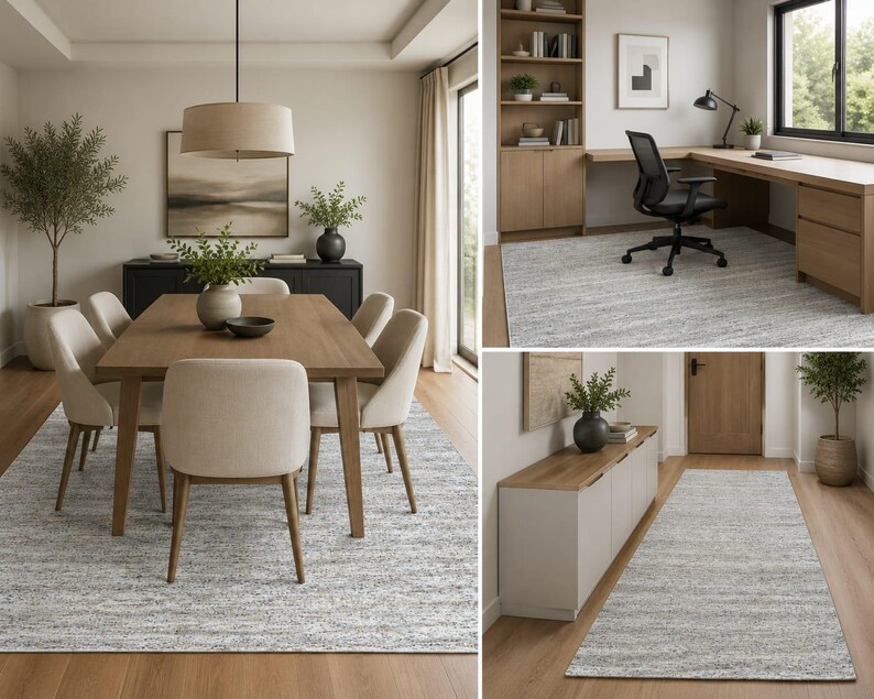 Hand cotted flat wave carpet (dari)