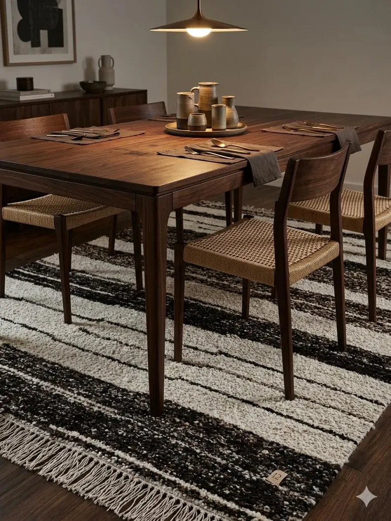 Premium Textured Floor Art – Dense Heathered Charcoal Weave – Sophisticated Nordic-Style Foundation
