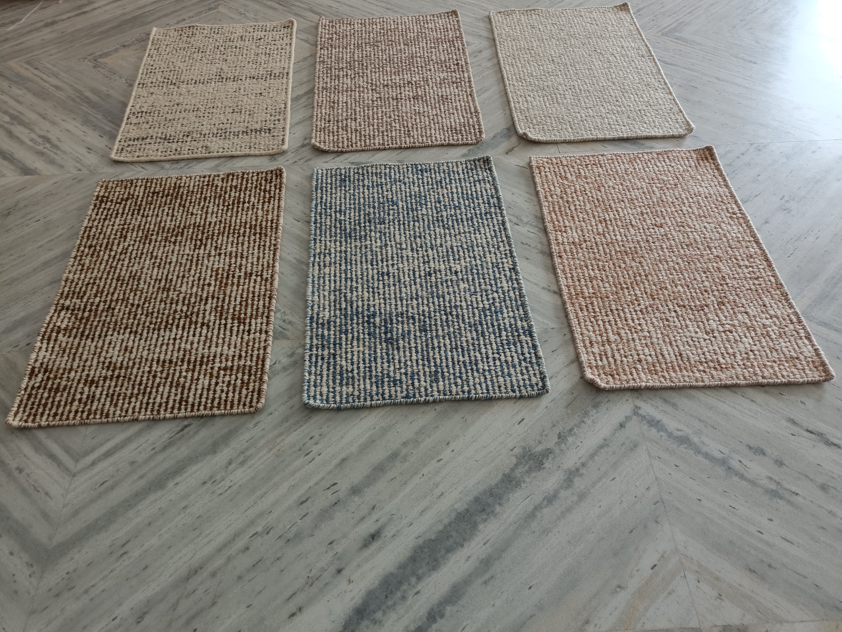 Handwoven Textured Wool Bath Mat