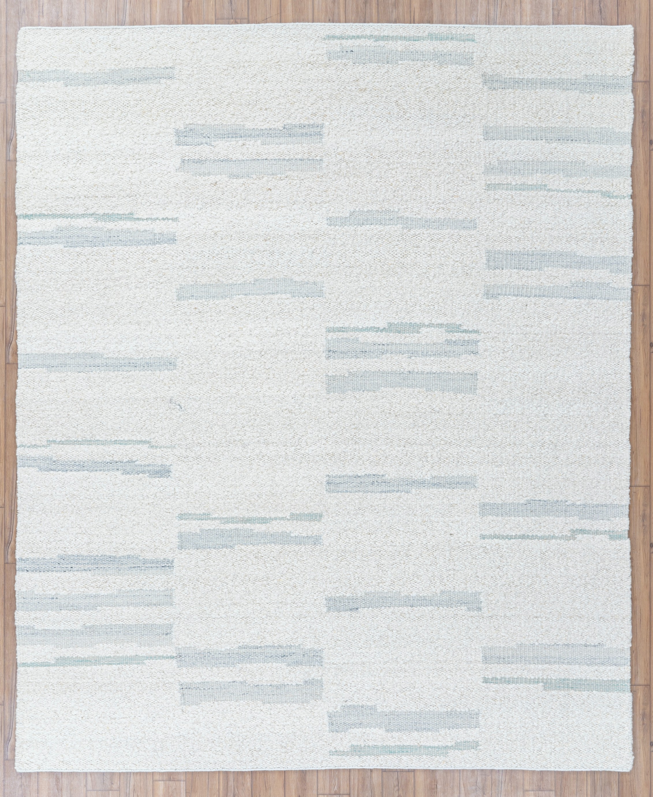 Elegant Ivory Ocean Mist Wool Rug