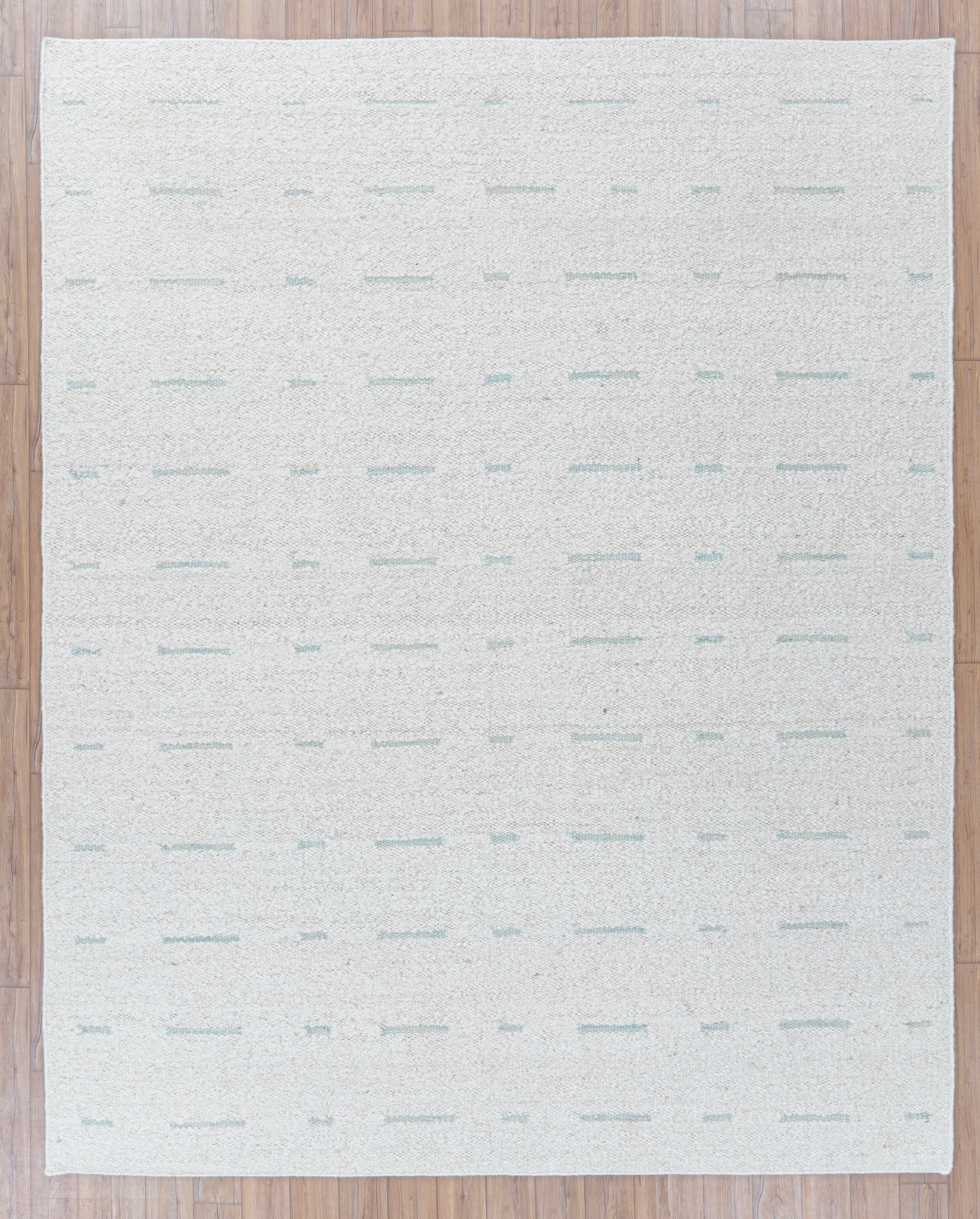 Premium Ivory Aqua Pattern Wool Carpet
